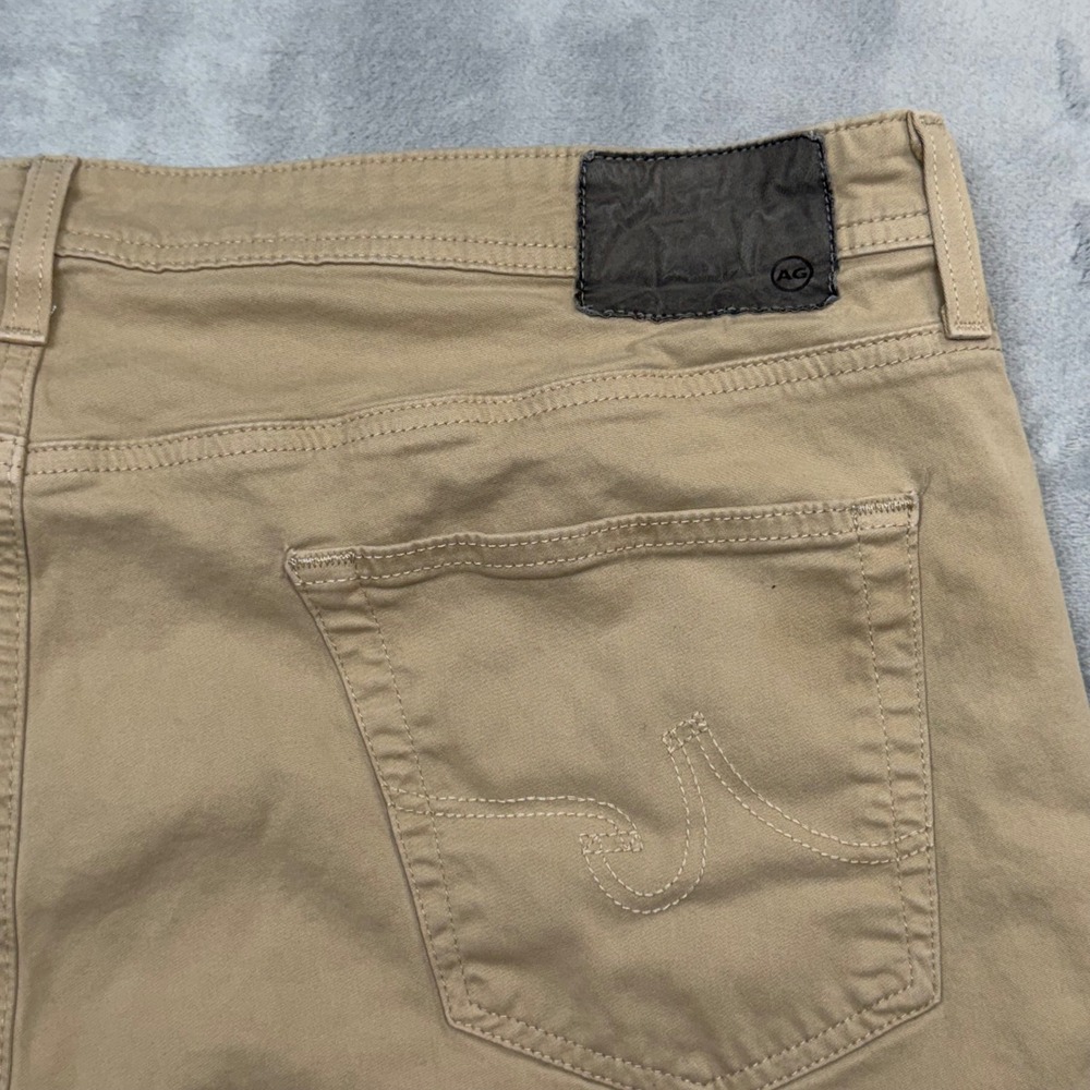 AG Adriano Goldschmied Everett Pants 40x32 Khaki Tan Slim Straight 1794SUDCSW - Picture 4 of 12